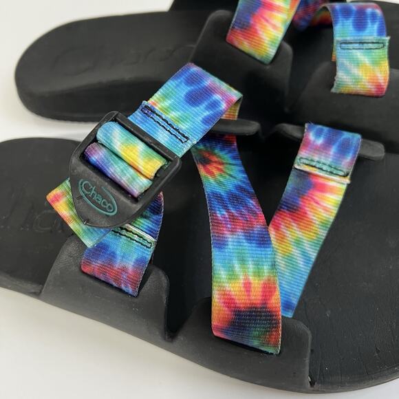 Chaco Chillos Slide Sandals Mens Multicolor Tie Dye Adjustable Strap Size 11 main image 6